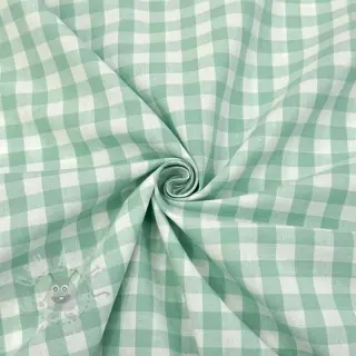 Bomullstyg Check mint