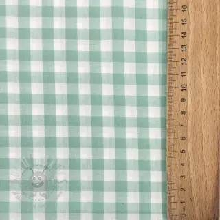 Bomullstyg Check mint