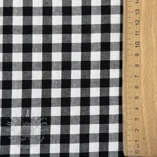 Bomullstyg Check black