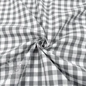 Bomullstyg Check grey