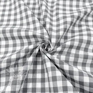 Bomullstyg Check grey