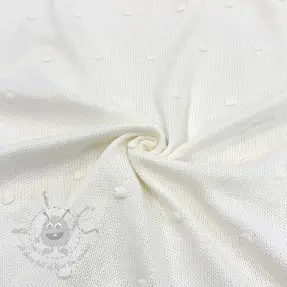 Tröjtrikå BIG KNIT DOT off white