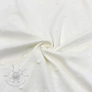 Tröjtrikå BIG KNIT DOT off white
