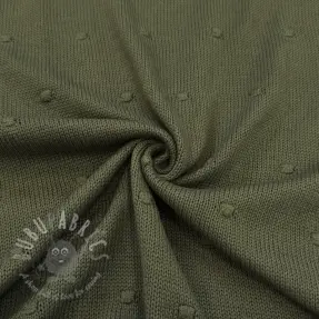 Tröjtrikå BIG KNIT DOT camo green
