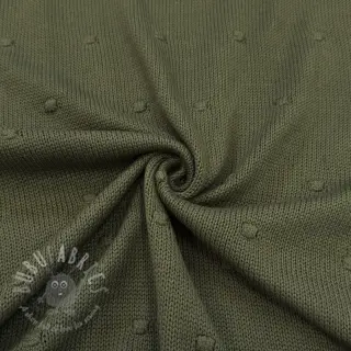 Tröjtrikå BIG KNIT DOT camo green