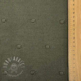 Tröjtrikå BIG KNIT DOT camo green
