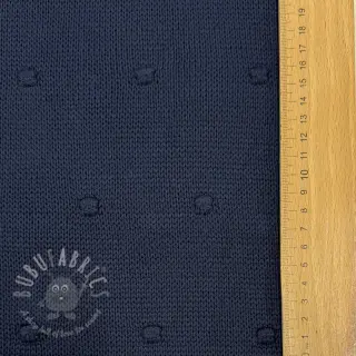 Tröjtrikå BIG KNIT DOT navy