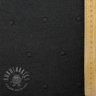 Tröjtrikå BIG KNIT DOT black