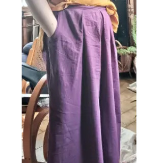 Bavlnená látka s ľanom purple