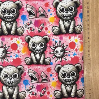 Sweatshirttyg Big eyes design C digital print