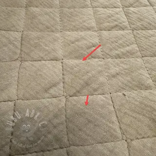 Dubbelgasväv/muslin QUILT beige 2:a sortering