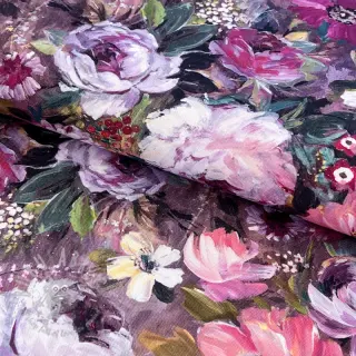 Dekorationstyg Oil painting flowers mauve digital print