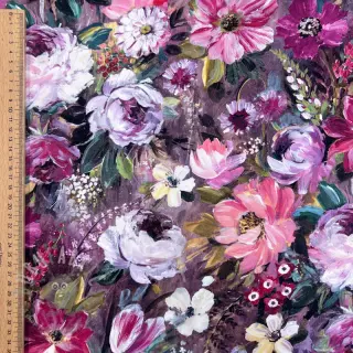 Dekorationstyg Oil painting flowers mauve digital print