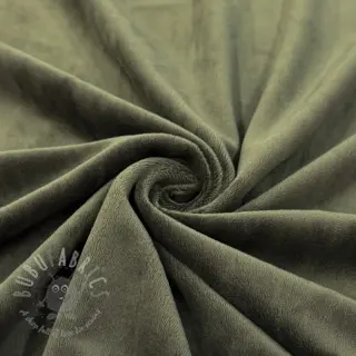 Sammet VELVET STRETCH camo green