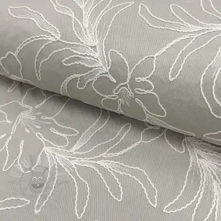 Bomullstyg EMBROIDERY GABARDINE Luana grey