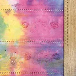 Bomullstyg EMBROIDERY Tie dye Della design B