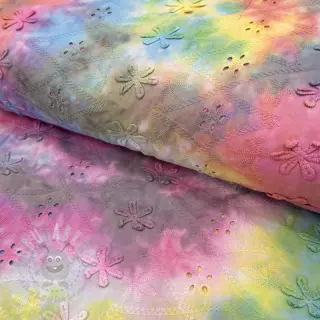 Bomullstyg EMBROIDERY Tie dye Della design Och