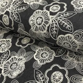 Bomullstyg JEANS EMBROIDERY Niva design C