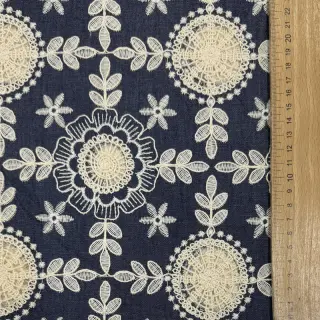 Bavlnená látka JEANS EMBROIDERY Niva design B