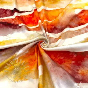 Viskos SATIN Chloe red digital print