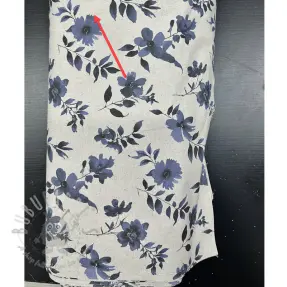Dekorationstyg Linenlook Night flowers digital print 2:a sortering