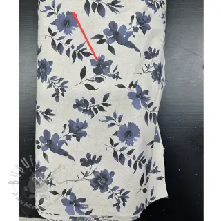 Dekorationstyg Linenlook Night flowers digital print 2:a sortering