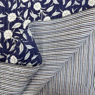 Bomullstyg QUILT Gange indigo