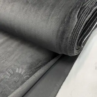 Sammet VELVET STRETCH dark grey