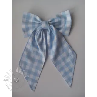 Bomullstyg Check light blue