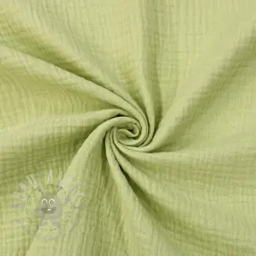 Dubbelgasväv/muslin soft green ORGANIC