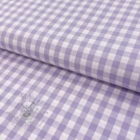 Bomullstyg Check lilac