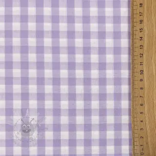 Bomullstyg Check lilac