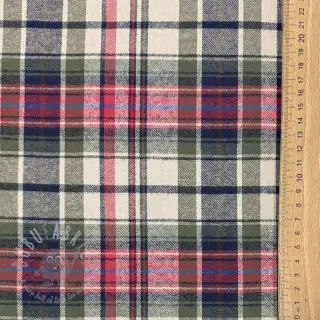 Bomullstyg YARN DYED CHECK BRUSHED pickle