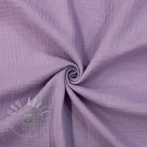Dubbelgasväv/muslin dark lilac ORGANIC