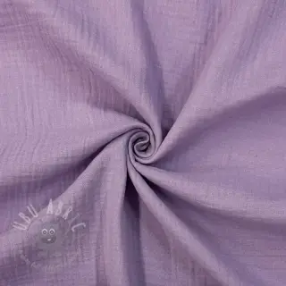 Dubbelgasväv/muslin dark lilac ORGANIC